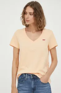 Bavlněné tričko Levi's oranžová barva #5963039
