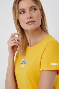 Bavlněné tričko Levi's žlutá barva #1969361