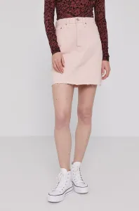 Džínová sukně Levi's růžová barva, mini, jednoduchá #5936346