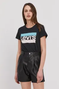 Tričko Levi's černá barva