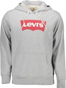 Bavlněná mikina Levi's pánská, šedá barva, s kapucí, s potiskem, 38424.0000-Reds #1132455