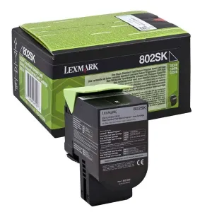 LEXMARK 802S (80C2SK0) - originální toner, černý, 2500 stran