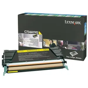 LEXMARK C734A1YG - originální toner, žlutý, 6000 stran