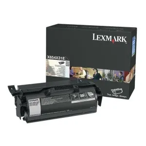 LEXMARK X654X31E - originální toner, černý, 36000 stran