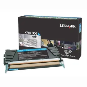 LEXMARK X748H3CG - originální toner, azurový, 10000 stran