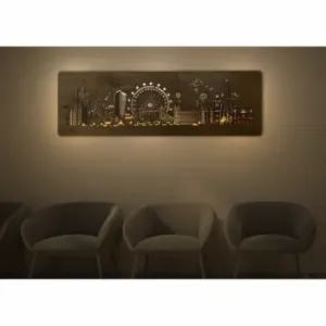 Li-Go Londýn světelný obraz 125x40cm , Barva dřeva dub B