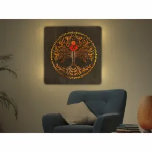 Li-Go Strom srdce světelný obraz 62x62cm , Barva dřeva dub B