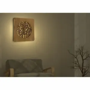 Li-Go Strom života světelný obraz s baterií 42x42cm , Barva dřeva dub B