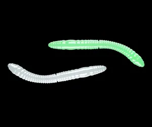 Libra Lures Fatty D’Worm Glow UV green - D’Worm 6,5cm 10ks