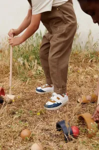 Dětské kožené sneakers boty Liewood tmavomodrá barva