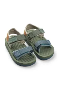 Dětské sandály Liewood zelená barva