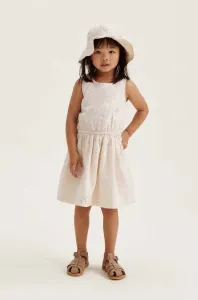 Dětské bavlněné šaty Liewood béžová barva, mini