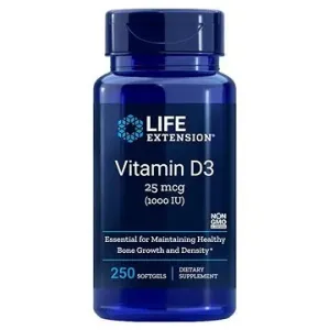 Life Extension Vitamín D3 1000 IU, 250 kapslí