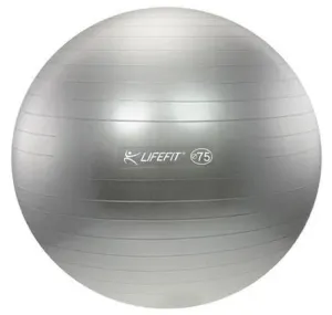 LifeFit Anti-Burst 75 cm, stříbrný gymnastický míč
