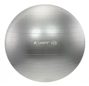 LifeFit Anti-Burst 55 cm, stříbrný gymnastický míč