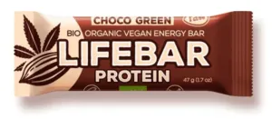 Lifefood Lifebar Protein RAW BIO 47 g, čokoláda se spirulinou