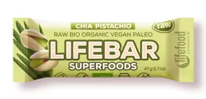 Lifefood Lifebar tyčinka s chia a pistáciemi BIO RAW 47 g