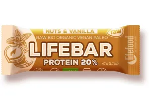 Lifefood Lifebar Protein Oříšková s vanilkou BIO RAW 47 g #1158602