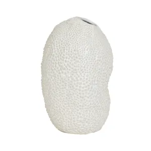 Béžovo-bílá keramická váza Kyana L - Ø 18*28 cm 5982026