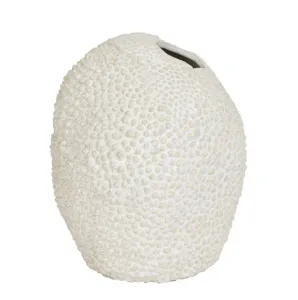Béžovo-bílá keramická váza Kyana M - Ø 17*20,5 cm 5981926