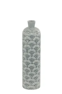 Šedomodrá keramická váza Potenza - Ø16*59 cm 5982421