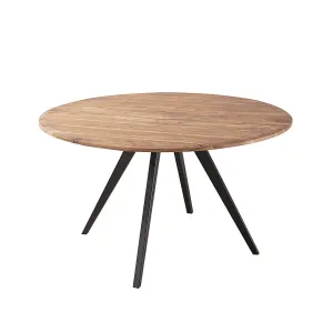 Kulatý jídelní stůl s dřevěnou deskou z akáciového dřeva Mimoso - Ø 140*78 cm 6744283