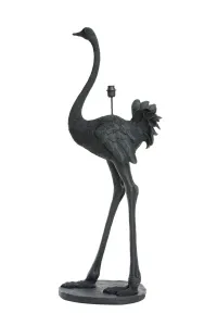 Černá stojací lampa pštros Ostrich black - 62*50*146 cm / E27 1735312