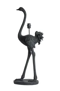 Černá stolní lampa pštros Ostrich black - 38*27*95 cm / E27 1737012