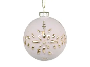 Pudrovo - zlatá skleněná vánoční koule I - Ø  8cm 51922-07 #5372094