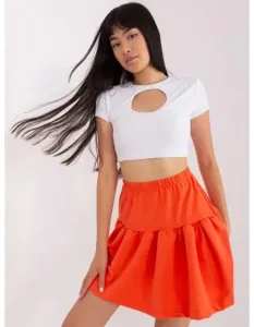 Dámská sukně s volánem ZINAIDA oranžová