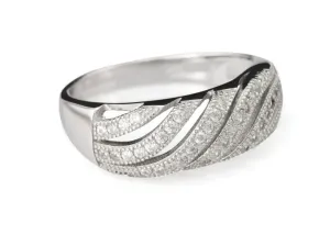 Linda's Jewelry Stříbrný prsten Elegance Vlnka  IPR031 Velikost: 52