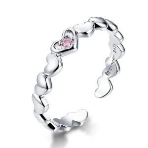 Linda's Jewelry Stříbrný prsten Pink Love Ag 925/1000 IPR060 Velikost: Univerzální