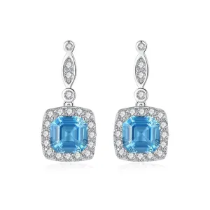 Linda's Jewelry Stříbrné náušnice Sky Blue Ag 925/1000 IN322