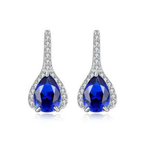 Linda's Jewelry Stříbrné náušnice Ryzí Modrá Ag 925/1000 IN307