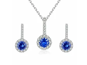 Linda's Jewelry Zvýhodněná sada šperků Modrý Kvítek Ag 925/1000 IS084