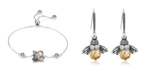 Linda's Jewelry Zvýhodněná sada šperků Včelí Královna Ag 925/1000 IS060