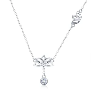 Linda's Jewelry Stříbrný náhrdelník Pure Lotus Ag 925/1000 INH168