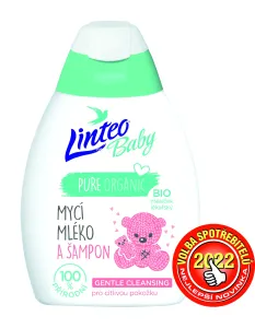 Linteo Dětské mycí mléko a šampon s Bio měsíčkem lékařským Baby 250 ml