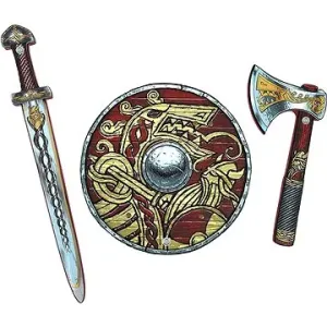 Liontouch Vikingský set - Meč, štít a sekera