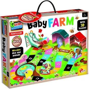 LISCIANIGIOCH - Montessori Baby Hra - Dřevěná Farma