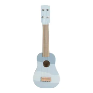 Dřevěná kytara duhová modrá LITTLE DUTCH