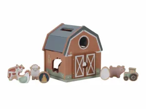 LITTLE DUTCH - Domeček s vkládacími tvary dřevěný Farma