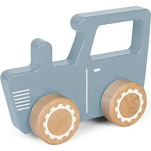 Dřevěný traktor světle modrý Little Dutch