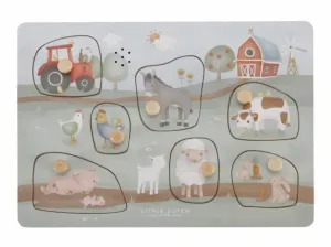 LITTLE DUTCH - Vkládací puzzle se zvukem Farma