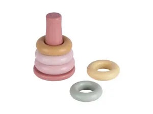 LITTLE DUTCH - Nasazovací kroužky plastové Pink