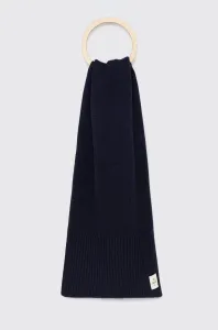 Šátek z vlněné směsi Liu Jo tmavomodrá barva, hladký