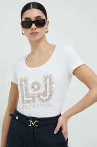Bavlněné tričko Liu Jo bílá barva #4314345