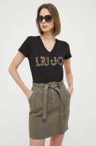 Bavlněné tričko Liu Jo černá barva #5051361
