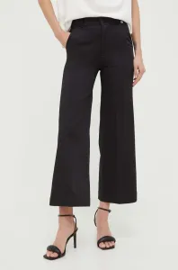 Kalhoty Liu Jo dámské, černá barva, jednoduché, high waist #5159857