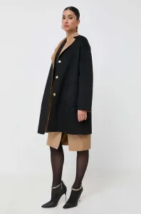Oboustranný vlněný kabát Liu Jo černá barva
